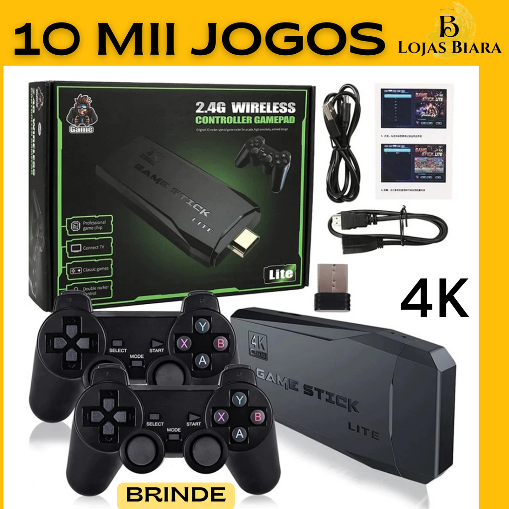 Vídeo Game com Suporte para 10.000 Jogos 2 Controles Retro MLPS-531 Canoas  RS